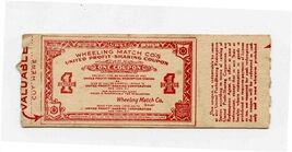 Wheeling Match Co's United Profit Sharing Coupon  - $9.90