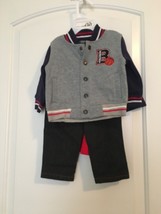 3 Piece American Hawk Baby Boys Set Outfit Jacket Jeans Shirt Size 18 Months - £33.34 GBP