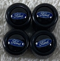 Genuine NEW Metal Tire Air Stem Valve Covers Set For Ford Car Lovers -4 Pk - $27.59 CAD