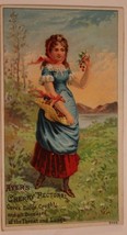 Victorian Trade Card Hyer&#39;s Cherry Pectoral Quack Medicine Young Girl VTC 3 - $7.91