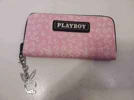 Playboy Womens Pink Monogram Wallet With Playboy Charm And Rhinestones - £19.38 GBP