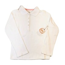Wonder Nation Girls Uniform Long Sleeve Polo-style White XS Tagless Comfort NEW - £9.02 GBP