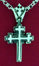 Mini Sterling Silver Celtic Cross Pendant for Men and Women. Heavy Rocker Biker  - £75.95 GBP