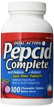 Pepcid Complete Dual Action Acid Reducer and Antacid Berry Flavored Chew... - £27.51 GBP