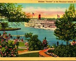 Steamer Toronto at the Thousand Islands New York NY Linen Postcard E6 - £3.94 GBP