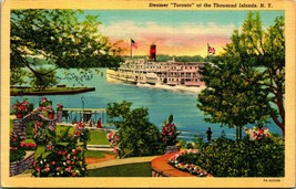 Steamer Toronto at the Thousand Islands New York NY Linen Postcard E6 - £3.91 GBP