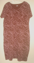 Duluth Trading Women’s Large Knit Cotton/Spandex Dress Brown Floral - £17.16 GBP