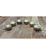 JENA GLAS Schott Mainz 6 Cup Holders With Glass Cups Vintage Shott &amp; Gen... - $46.40