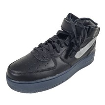  Nike Air Force 1 Mid Premium Black Sneakers Basketball Men DX3061 001 Size 10 - £106.19 GBP