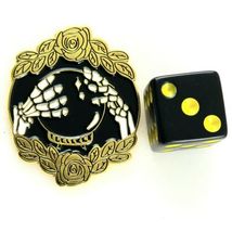Skeleton Crystal Ball Roses Enamel Pin Fashion Jewelry Accessory image 4
