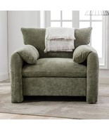 Chenille Oversized Armchair-Modern Accent Chair &amp; Single Sofa Lounge,, G... - £283.26 GBP