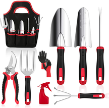 Gardening Tools,  9 Pieces Stainless Steel Heavy Duty Gardening Tool Set, with N - £32.64 GBP