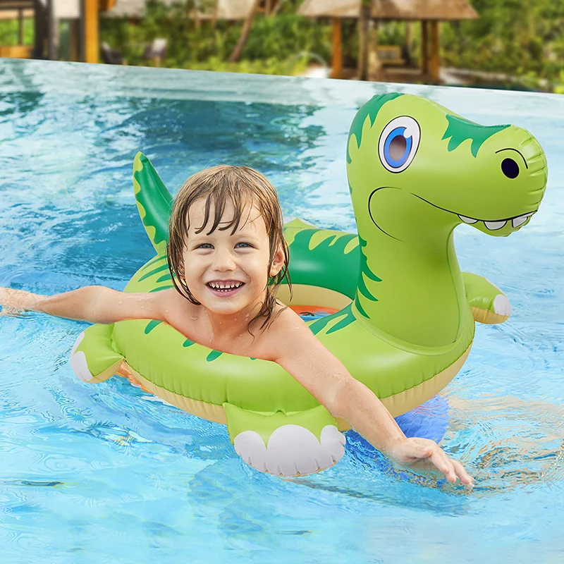 Inflatable Dinosaur Pool Float For Kids Summer Water Fun Pool Raft Children - $28.85