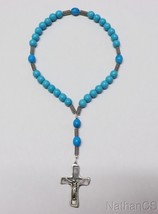 Anglican Episcopal Rosary Turquoise  &amp; Sterling Silver  - £123.33 GBP