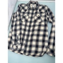 Ariat Men Shirt Western Long Sleeve Button Up Plaid Rockabilly Retro Fit Large L - £19.47 GBP