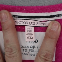 Victorias Secret Shirt Womens M Pink Single All The Way Long Sleeve V Neck Top - £18.14 GBP