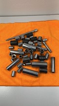 Lot of 5 LB+ Sockets/Extensions/Couplers - NO Guarantee on Brand or Sizes - £16.53 GBP