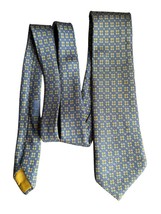 Hermes Silk Tie Blue Yellow  5428 FA - $1,297.87 MXN
