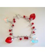 Romantic Jewelry Genuine Swarovski Siam Red Crystal & AB Crystal Brace - $36.78