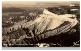 RPPC Sanborn Postcard W-1067 Mesa Valley and Knife Edge Road Mesa Verde Colorado - £15.44 GBP