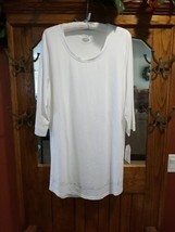 NWT Faceplant Dreams Women’s 3/4 Sleeve Nightgown White Sz Large/XL Swee... - $39.55