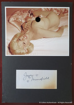Jayne Mansfield Autographed Vintage Signature Card Matted With Glossy Photo COA  - £507.41 GBP