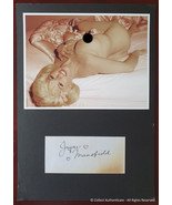 Jayne Mansfield Autographed Vintage Signature Card Matted With Glossy Ph... - £520.03 GBP