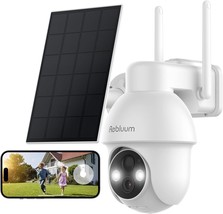 Rebluum Security Camera Wireless Outdoor, 2K Solar Security Camera,Battery - £94.99 GBP
