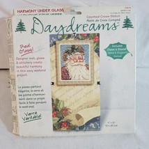 Christmas Dimensions Glass Cross Stitch Craft Kit Daydreams Santa Claus - $19.34