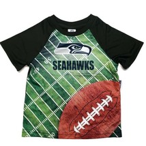 NFL Seattle Seahawks Toddler Boys Football Field Short Sleeve Shirt Size 2T - £8.45 GBP