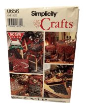 Vintage 1992 Simplicity No Sew Holiday Accessories Craft Pattern 0656 Uncut - £5.41 GBP