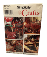 Vintage 1992 Simplicity No Sew Holiday Accessories Craft Pattern 0656 Uncut - £5.39 GBP