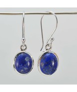 delicate Lapis Lazuli 925 Sterling Silver Blue Earring genuine gemstone ... - €24,44 EUR