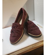 CLARKS Collection Soft Cushion Burgundy Maroon Suede Shoes  8.0 / 39.0 M - £16.95 GBP