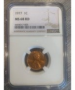 Top Grade NGC Registry- 1977- Lincoln Cent- MS 68 RD (14/0) - £650.46 GBP