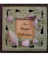 3D Seahorse &amp; Shells Frame Holds 3-1/2&quot; X 3-1/2&quot; Green &amp; White - $19.20 CAD