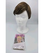 Brown Synthetic Short Layered Wig With Dream Deluxe One Size Wig Cap - $33.93 CAD