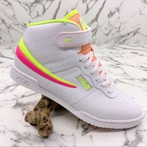 Women&#39;s Fila F-13 White | Lime Green | Hot Pink Sneakers NWT - $98.00