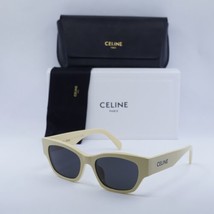 CELINE CL40197U 39A Shiny Light Brown/Smoke 54-18-145 Sunglasses New Authentic - $304.08