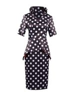 ZYHCOS Cosplay Costume Beldam Coraline Retro Black White Polka Dot Dress... - £38.85 GBP