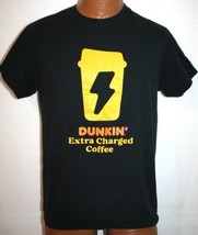 Dunkin Donuts Extra Charge Black Employee T-Shirt Size Adult M Coffee - $19.79