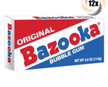 12x Packs Bazooka Classic Original Flavor Chewing Bubble Gum Theater Box... - £33.42 GBP
