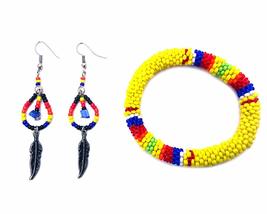 Mia Jewel Shop Native American Inspired Czech Glass Seed Bead Bangle Bracelet an - £15.48 GBP