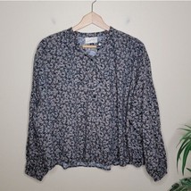 Universal Thread | Floral Print Popover Shirt, womens size medium - $17.41