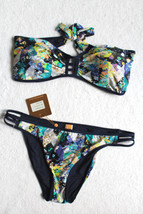 NWT Bond-Eye Australia Gorgeous Strapless Bandeau Floral Bikini Swim Suit 12 16 - £35.60 GBP