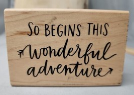 Stampabilities Rubber Stamp &quot;So begins this wonderful adventure&quot; 2017 - £4.54 GBP