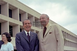 President Lyndon Johnson And Richard Nixon At Lbj Library 4X6 Photo Postcard - £5.11 GBP