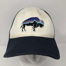 VTG Patagonia Buffalo Mesh Trucker Snapback Hat Hiking Outdoors Common Threads - £38.94 GBP