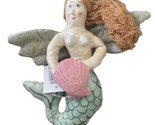 Gallarie II Fabric and Resin Plush Mermaid Clam Shell 8 inch Christmas O... - $9.70