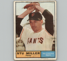 1961 Topps Baseball Card #72 Stu Miller San Francisco Giants - $3.07